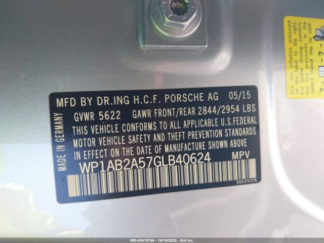 2016 PORSCHE MACAN WP1AB2A57GLB40624 Photo 8