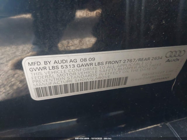 2010 AUDI A6 WAUKGAFB9AN020963 Photo 8