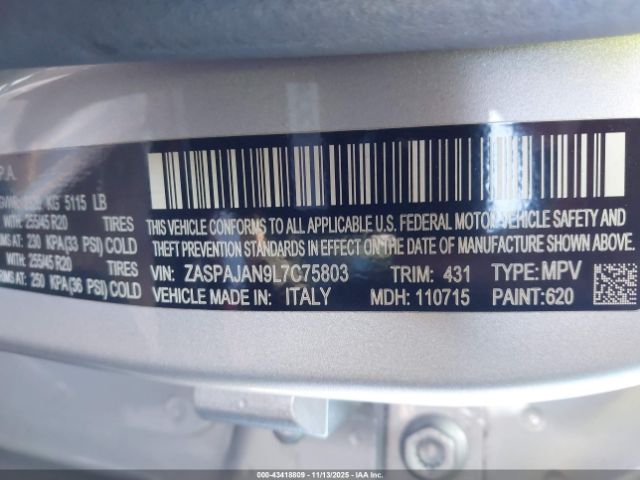 2020 ALFA ROMEO STELVIO ZASPAJAN9L7C75803 Photo 8