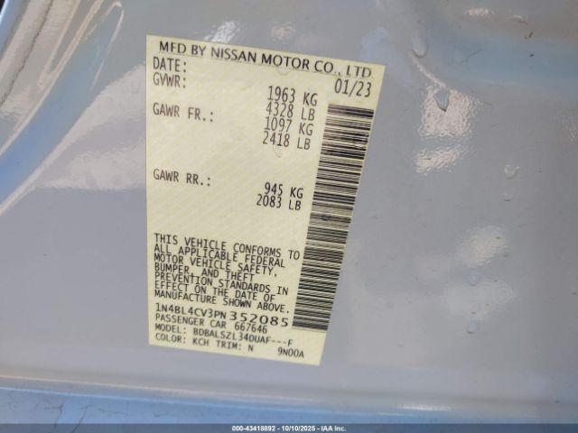 2023 NISSAN ALTIMA 1N4BL4CV3PN352085 Photo 8