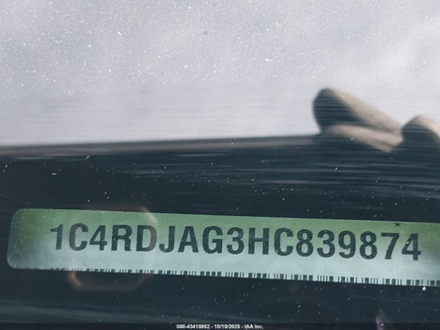 2017 DODGE DURANGO 1C4RDJAG3HC839874 Photo 8