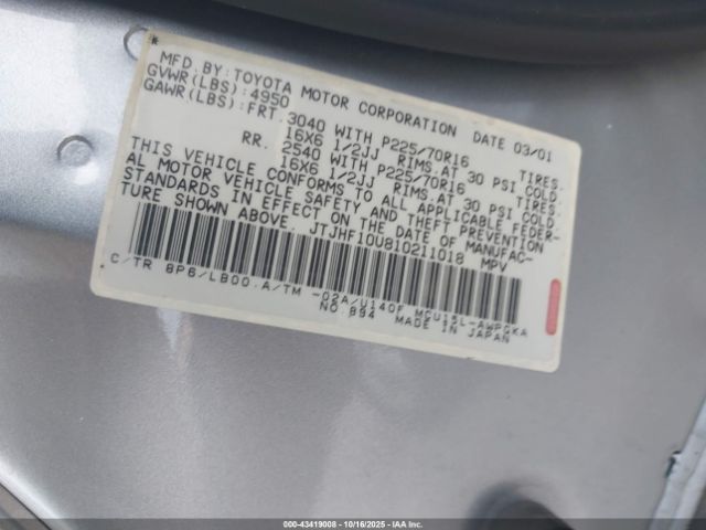 2001 LEXUS RX 300 JTJHF10U810211018 Photo 8