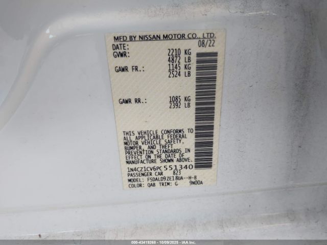 2023 NISSAN LEAF 1N4CZ1CV6PC551340 Photo 8