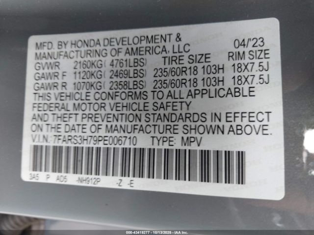 2023 HONDA CR-V 7FARS3H79PE006710 Photo 8