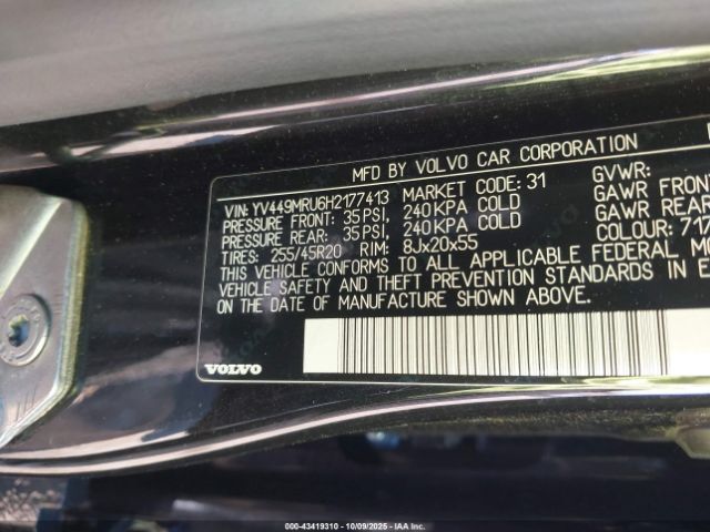 2017 VOLVO XC60 YV449MRU6H2177413 Photo 8