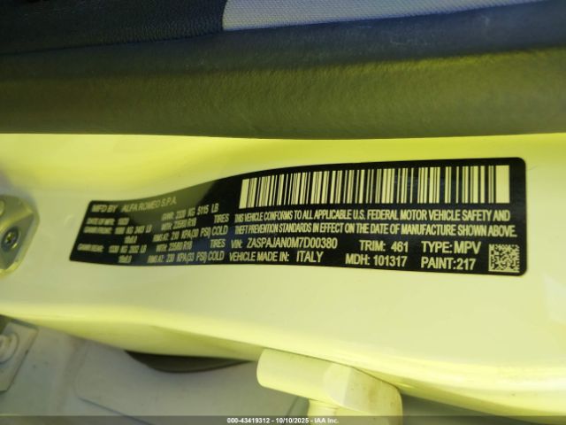 2021 ALFA ROMEO STELVIO ZASPAJAN0M7D00380 Photo 8