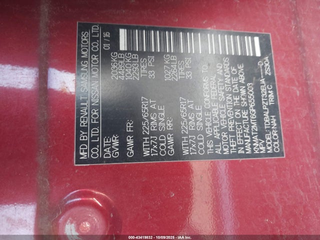 Nissan 2016 2016 KNMAT2MT6GP655003 Image 9