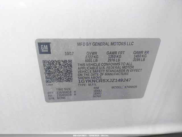 2018 CADILLAC XT5 1GYKNCRSXJZ149247 Photo 8