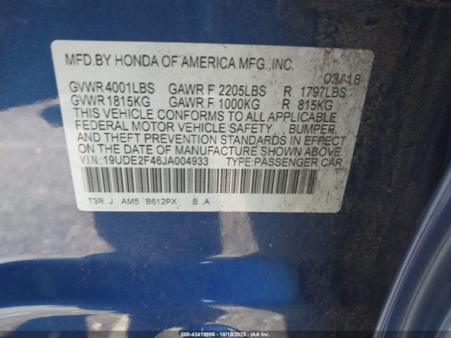 2018 ACURA ILX 19UDE2F46JA004933 Photo 8