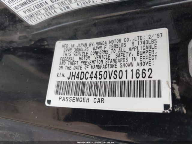 1997 ACURA INTEGRA JH4DC4450VS011662 Photo 8