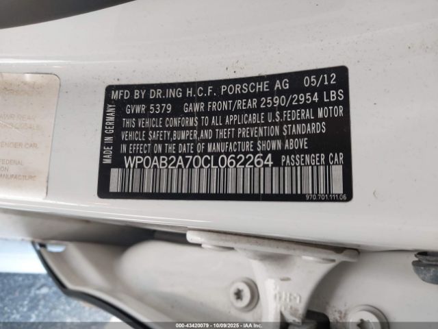 2012 PORSCHE PANAMERA WP0AB2A70CL062264 Photo 8