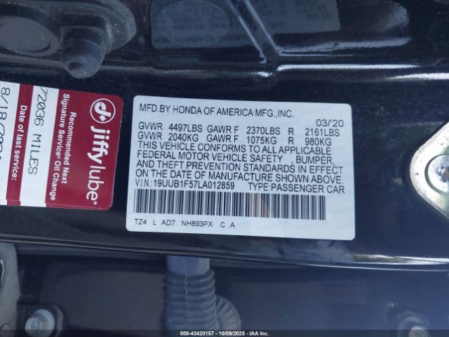 2020 ACURA TLX 19UUB1F57LA012859 Photo 8