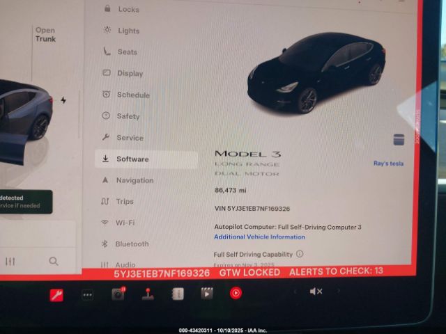 2022 TESLA MODEL 3 5YJ3E1EB7NF169326 Photo 6