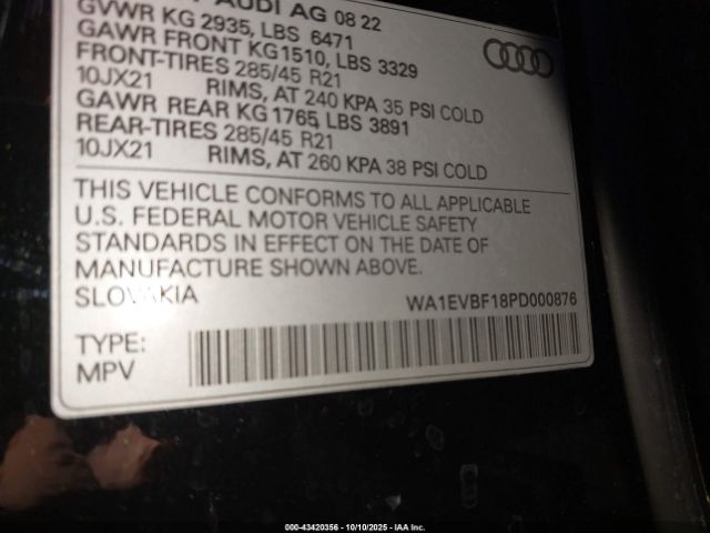 2023 AUDI Q8 WA1EVBF18PD000876 Photo 8