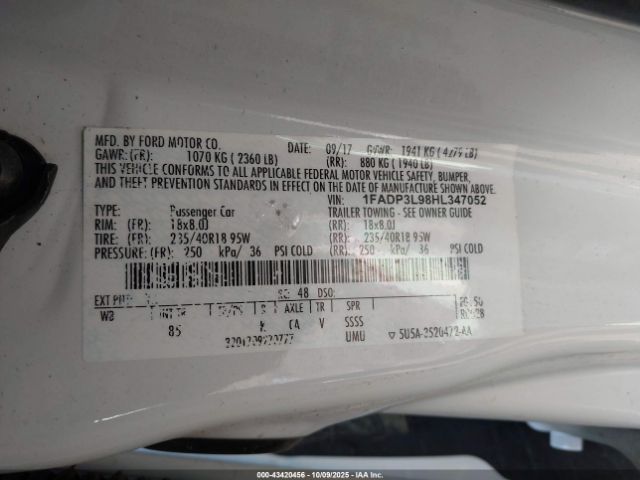 2017 FORD FOCUS ST 1FADP3L98HL347052 Photo 8