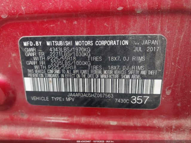 2017 MITSUBISHI OUTLANDER SPORT JA4AR3AU5HZ067563 Photo 8