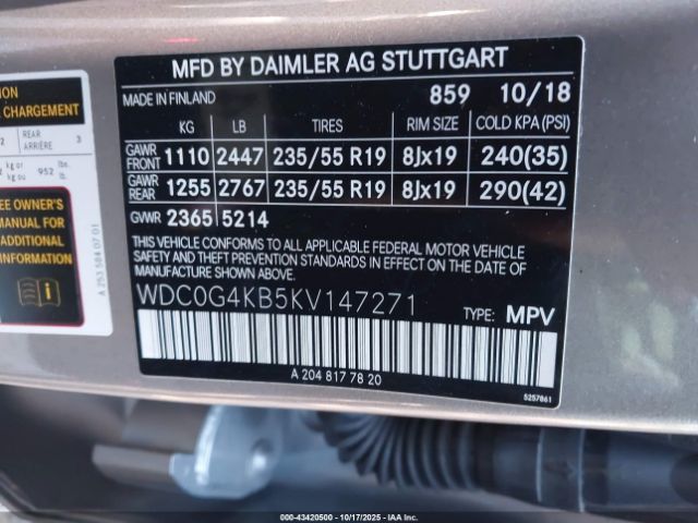 2019 MERCEDES-BENZ GLC 300 WDC0G4KB5KV147271 Photo 8