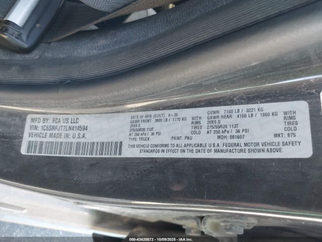 2020 RAM 1500 1C6SRFJT7LN414594 Photo 8