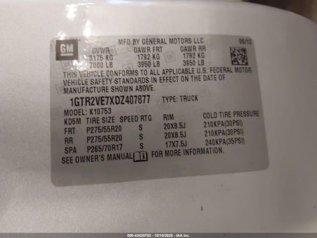 2013 GMC SIERRA 1500 1GTR2VE7XDZ407877 Photo 8