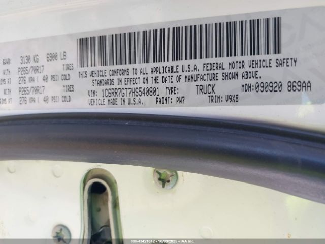 2017 RAM 1500 1C6RR7GT7HS540801 Photo 8