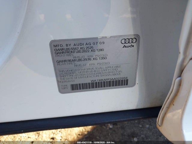 2010 AUDI Q5 WA1WKAFP3AA022658 Photo 8