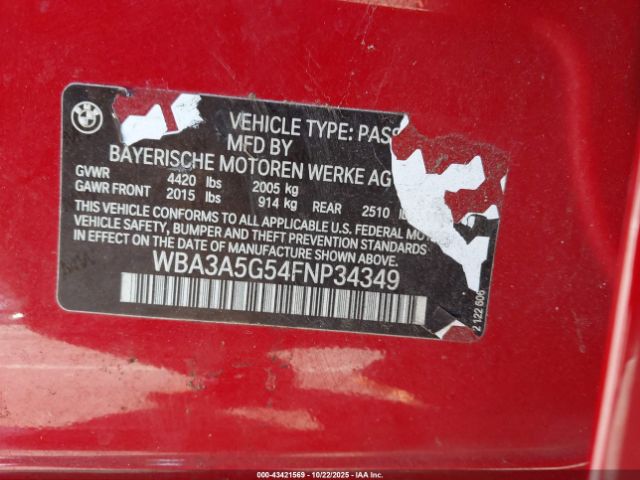 2015 BMW 328I WBA3A5G54FNP34349 Photo 8