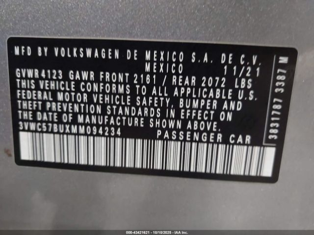 2021 VOLKSWAGEN JETTA 3VWC57BUXMM094234 Photo 8