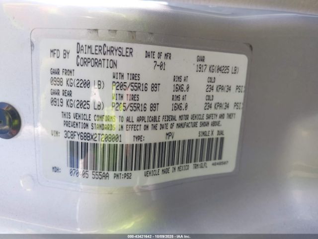 2002 CHRYSLER PT CRUISER 3C8FY68BX2T208001 Photo 8