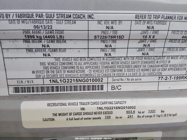1NL1G2215NG010002 Gulfstream Other