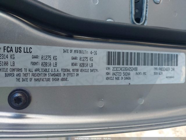 2016 CHRYSLER 300C 2C3CCAEG9GH252498 Photo 8