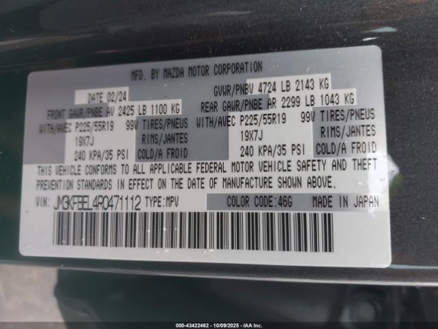 2024 MAZDA CX-5 JM3KFBEL4R0471112 Photo 8