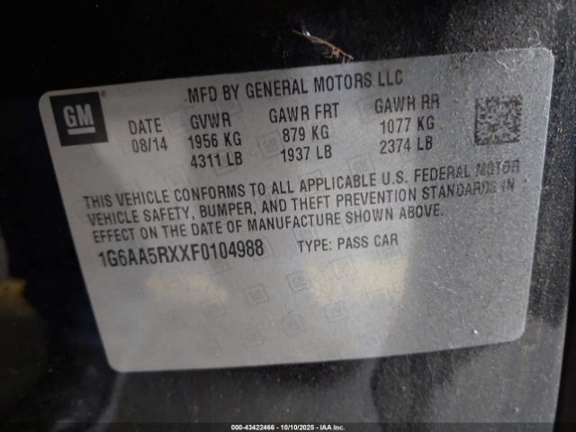 2015 CADILLAC ATS 1G6AA5RXXF0104988 Photo 8