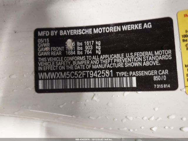 2015 MINI HARDTOP WMWXM5C52FT942501 Photo 8