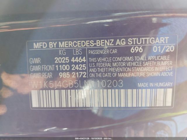 2020 MERCEDES-BENZ CLA 250 W1K5J4GB5LN110203 Photo 8