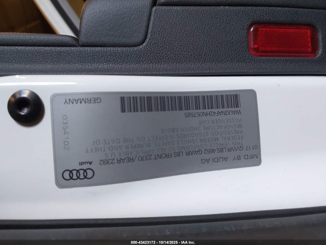 2017 AUDI A4 WAUGNAF42HN057585 Photo 8