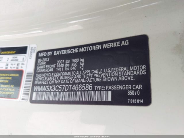 2013 MINI COUPE WMWSX3C57DT466586 Photo 8