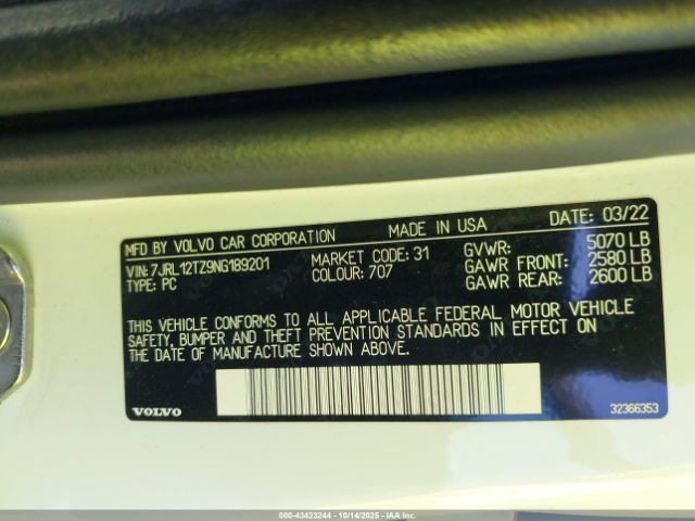 2022 VOLVO S60 7JRL12TZ9NG189201 Photo 8