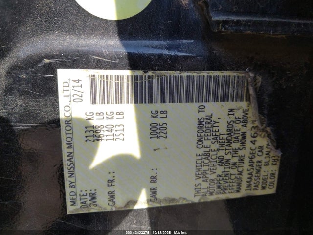 Nissan Maxima 2014 1N4AA5AP6EC463136 Image 9