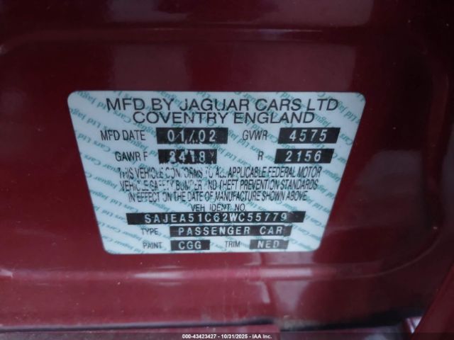 2002 JAGUAR X-TYPE SAJEA51C62WC55779 Photo 8