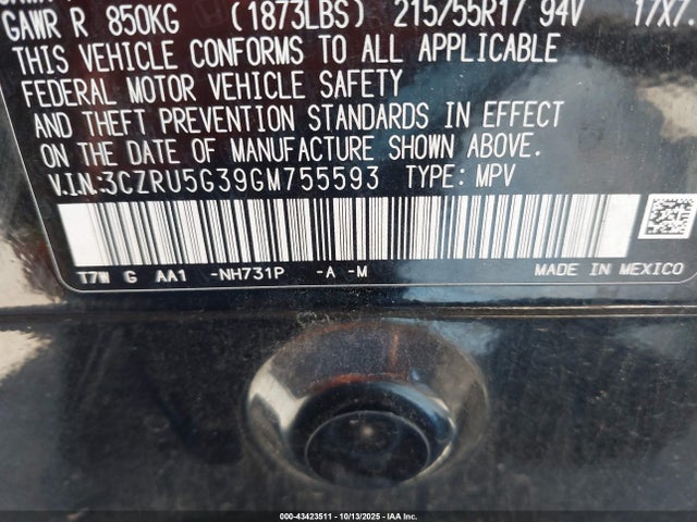 3CZRU5G39GM755593 Honda r18z9