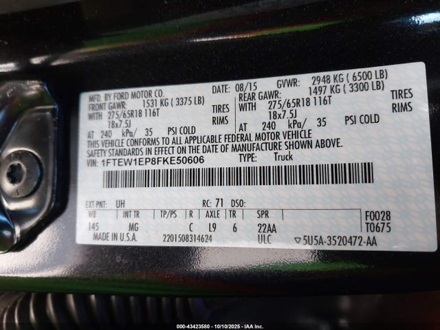 Ford 2015 2015 1FTEW1EP8FKE50606 Image 9