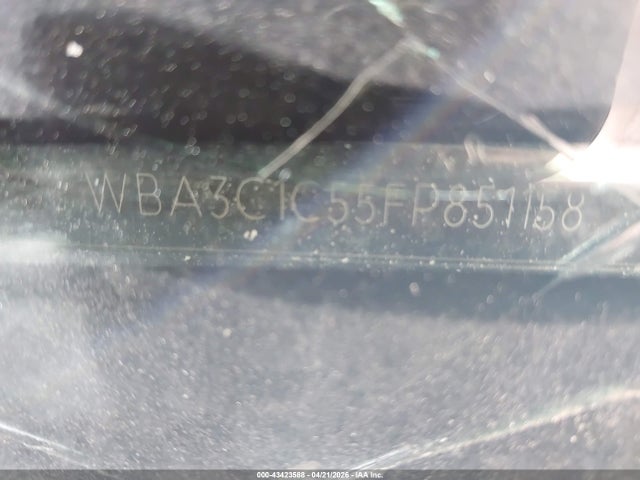 43423588 :رقم المزاد ، WBA3C1C55FP851158 vin ، 2015 Bmw 328i مزاد بيع