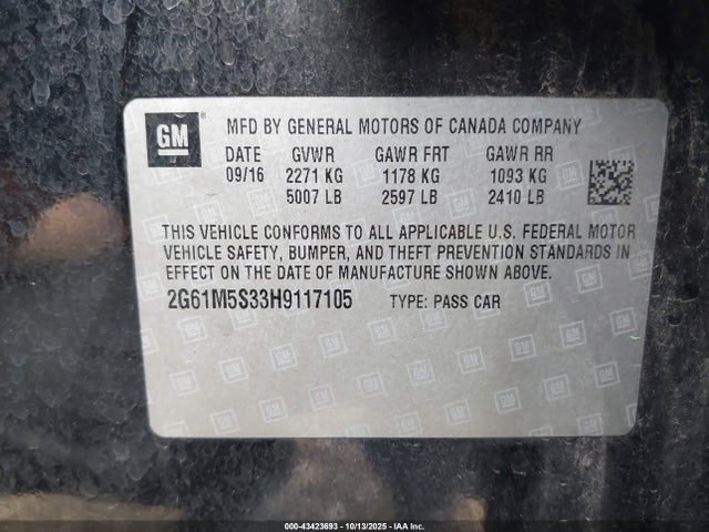 2017 CADILLAC XTS 2G61M5S33H9117105 Photo 8