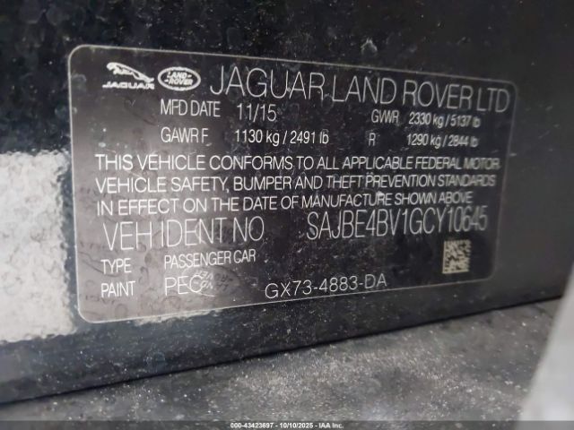 2016 JAGUAR XF SAJBE4BV1GCY10645 Photo 8