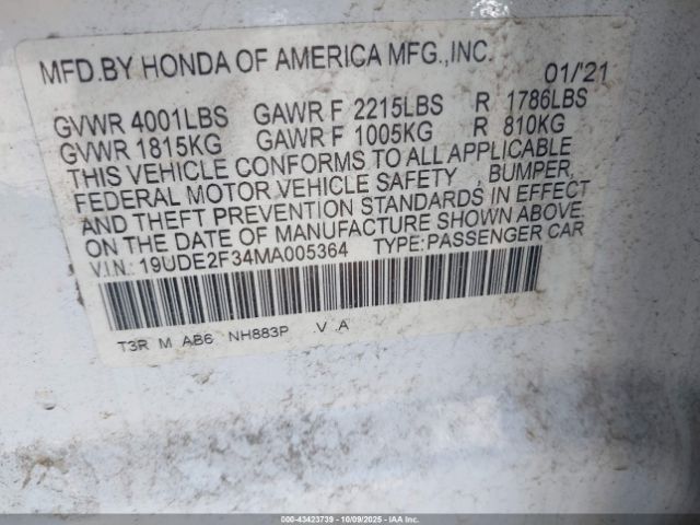 2021 ACURA ILX 19UDE2F34MA005364 Photo 8