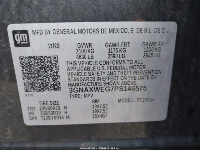 2023 CHEVROLET EQUINOX 3GNAXWEG7PS146575 Photo 8