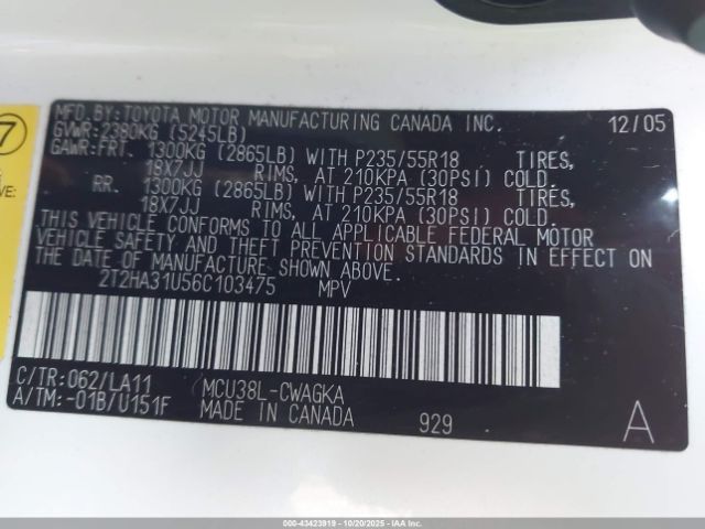 2006 LEXUS RX 330 2T2HA31U56C103475 Photo 8