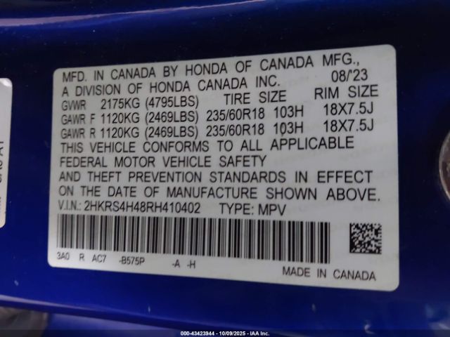 2024 HONDA CR-V 2HKRS4H48RH410402 Photo 8