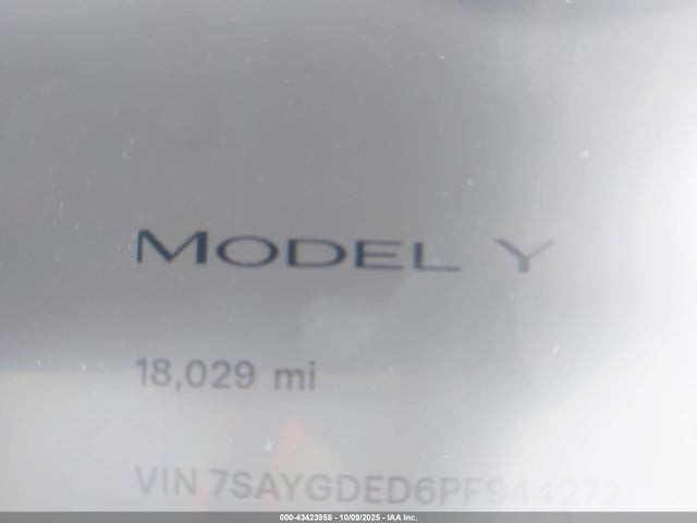 7SAYGDED6PF944272 Tesla Model Y Rwd