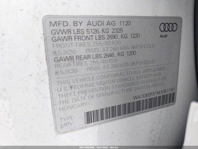 2021 AUDI Q3 WA1DECF31M1051197 Photo 8
